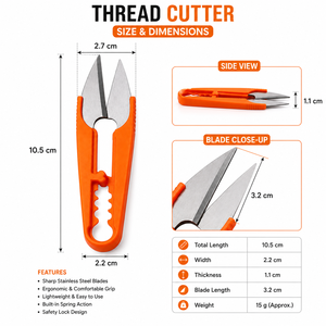 U Shape Stainless Steel Embroidery <b>Scissors</b> <b>Sewing</b> Thread Cutter Knitting Snips Portable Needlerwork Tool - Product Image 3