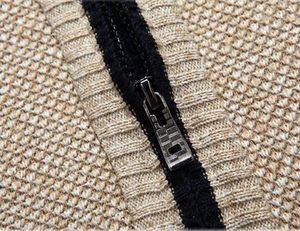 Nouveau pull en tricot pour homme de qualité supérieure, chaud pour l'hiver, fermeture éclair, tissu doux et confortable, manches longues, décontracté, coupe ajustée, tricot classique - Product Image 2