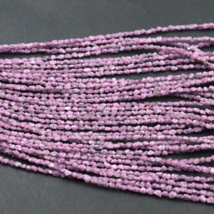 Perles de diamant rose naturel non taillées, pierres précieuses brutes (2-4 mm), brins de pépites brutes pour la fabrication de bijoux, certifiées CMA, origine Rajasthan - Product Image 1