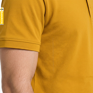 SAMAVIA Mustard Yellow <b>Polo</b> <b>Shirt</b> for Men Lightweight Breathable Golf Workwear Casual Uniform Custom Manufacturing Service - Product Image 5