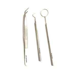 Juego de Exploración Dental de Acero Inoxidable, Kit Completo de Revisión Oral, Espejo Bucal, Sonda, Pinzas, Bandeja de Instrumentos - Product Image 2