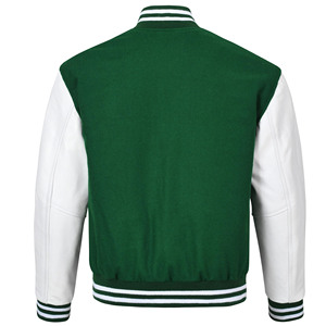 Chaqueta Varsity de Cuero Premium de Alto Peso con Cierre de Botones, Estilo Urbano Personalizado para Exteriores (110 Caracteres) - Product Image 2