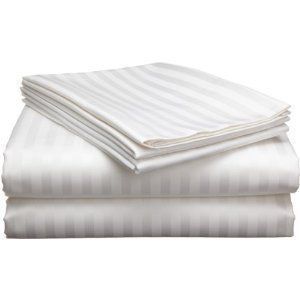 Juego de Ropa de Cama de Hotel de 6 Piezas, Estilo Americano, 220 Hilos, Satén a Rayas, 108x108 Pulgadas, Sábana Ajustable, 4 Piezas Incluidas - Product Image 3