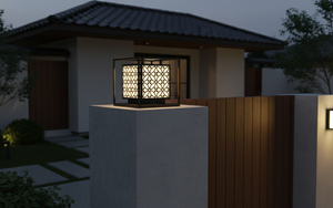 Gate pillar light Viet Nam CM Decor Outdoor/Wall/Villa/Garde 1-Year Flush Mount Auto Cad Layout 220V( ± 10%) 300 lm LED Black - Product Image 5