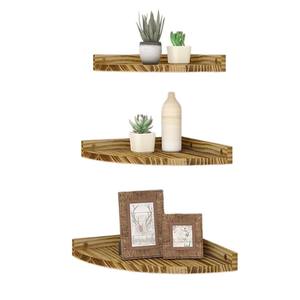 Ensemble de 3 étagères murales flottantes en bois d'acacia naturel, organisateur de rangement mural pour la maison, l'hôtel, vente en gros - Product Image 1