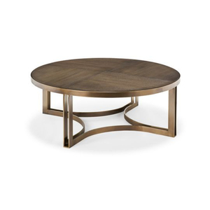 Handcraft Solid Aluminum <b>Coffee</b> <b>Table</b> Irregular Shaped Accent <b>Table</b> With Sturdy Pedestal Base Living Room Antique Finish - Product Image 1
