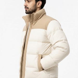 Veste matelassée pour homme, tissu extérieur résistant, isolation thermique, panneaux matelassés, fermeture éclair intégrale, poches fonctionnelles, vêtements d'hiver - Product Image 4