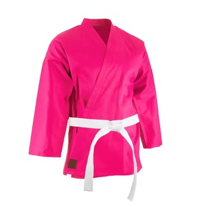 Uniforme de Karate Rosa para Niñas, 100% Algodón, Duradero, Corte Regular, Cinturón Blanco Incluido, Ropa de Artes Marciales para Niños - Product Image 2