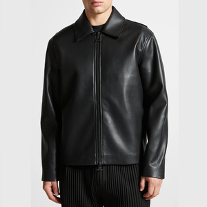 Genuine Sheepskin Leather <b>Jacket</b> <b>Men</b> Street Wear Leather <b>Jackets</b> Custom Color <b>Men's</b> Leather <b>jacket</b> for <b>men</b> - Product Image 4