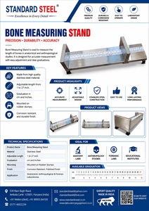 Soporte de Medición de Huesos de Acero Inoxidable, Instrumento Ajustable para Medir la Longitud de Huesos con Escala en CM y Pulgadas para Anatomía y Antropología - Product Image 5
