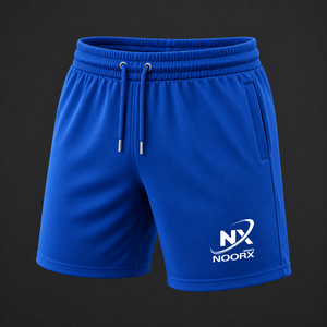 Pantalones Cortos Deportivos de Secado Rápido para Hombre NOORX, Blancos, con Cordón en la Cintura, Bolsillos, Logotipo Estampado en la Parte Delantera, Estilo Jogger, Lavables a Máquina, de Longitud Media - Product Image 5