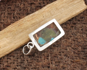 Pendentif en turquoise bleue naturelle en gros, serti en argent sterling 925, bijoux en pierres précieuses faits à la main, breloques vintage bohèmes - Product Image 6