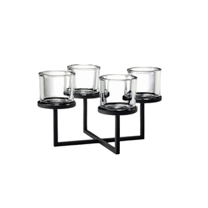Luxury <b>Black</b> and Gold <b>Candlestick</b> Holders Set Of 5 Minimalist Iron Brass Taper Candle Stand for Wedding Dinning Party Decoration - Product Image 6
