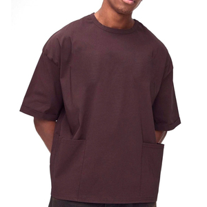 Wholesale Cotton Drop Shoulder Oversized Cropped Boxy Fit T <b>Shirt</b> Heavy Weight with Custom Logo Pattern - Product Image 1