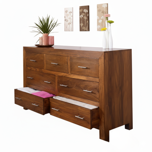 Aparador europeo de madera con 7 cajones, mueble de almacenamiento para sala de estar, diseño clásico francés - Product Image 4