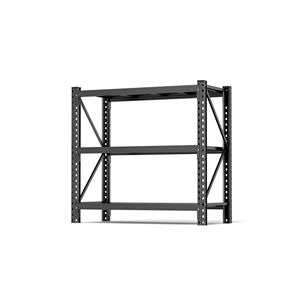 Scaffalatura Industriale a 3 Ripiani in Acciaio, 170 cm L x 50 cm P x 160 cm A, Nera, Resistente, Regolabile, per Uso in Garage - Product Image 5