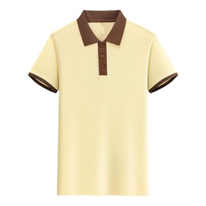 Logotipo personalizado de alta calidad para polos, venta al por mayor, Jersey de algodón 100%, camisetas de golf lisas con bordado de algodón de seda transpirable - Product Image 2