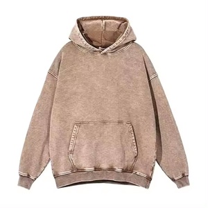 Pulls à capuche pour hommes, vente en gros, multicolores, respirants, manches longues, avec poche kangourou, lavés à l'acide, surdimensionnés - Product Image 3