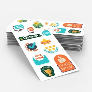 Custom <b>Sticker</b> Sheets Multiple Kiss Cut <b>Stickers</b> Waterproof Premium Vinyl Labels <b>for</b> Branding Giveaways - Product Image 1