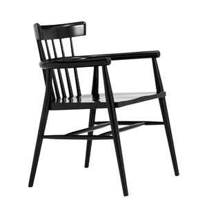 Sillón Moderno de Madera Maciza con Respaldo de Espiga, Estructura de Madera Resistente, Silla de Comedor Cómoda para Hogar, Cafetería, Restaurante - Product Image 5