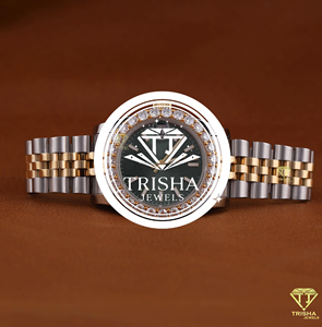Reloj de Diamantes Personalizado para Mujer, Reloj de Cuarzo de Acero Inoxidable de Lujo, Bisel de Cristal Brillante, Reloj de Pulsera de Moda, Regalo de Joyería - Product Image 1