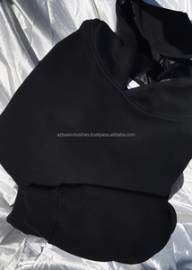 Sweat à capuche en satin de coton noir unisexe de créateur ODM doublure en soie brodée transfert de chaleur anti-rétrécissement impression super spéciale hiver - Product Image 5