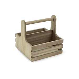 Fournisseur d'organisateurs de couverts portables pour table, pour commandes en gros, porte-couverts en bois rustique à lattes pour la vente en gros - Product Image 1