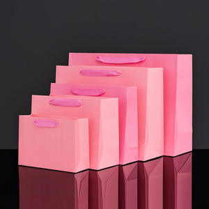 Sacs en papier kraft imprimés avec logo personnalisé, sacs d'emballage cadeau laminés en couleur, vente en gros - Product Image 4