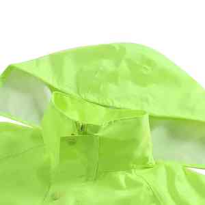 New Stylish Solid Casual Unisex Outdoor Waterproof Breathable Lightweight Hooded Collar <b>Rain</b> Suit With Front Logo - Product Image 5