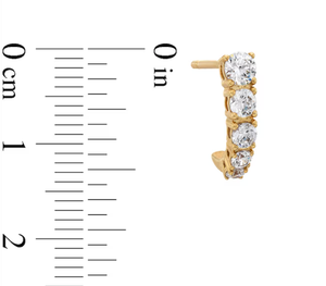 <b>Hoops</b> Earrings Diamond Earrings Gold and <b>Silver</b> Earrings Natural and Lab Grown Diamonds Earrings <b>Hoops</b> Fine Jewelry for Women - Product Image 4