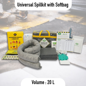 Lightweight <b>20L</b> Universal Spill Kit with Soft <b>Bag</b> | Portable Emergency Spill Kit for Oil, Fuel & Liquid Cleanup - Product Image 2