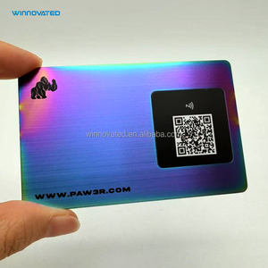 Tarjeta <span class=keywords><strong>de</strong></span> Visita Metálica NFC <span class=keywords><strong>de</strong></span> Lujo con Logotipo Grabado y Código QR - Product Image 2