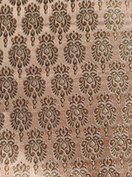 Tissu jacquard brodé floral à sequins texturé métallique