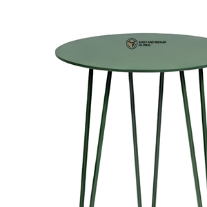 Modern Green Iron Metal <b>Stool</b> with Hairpin Legs Round Top Minimalist Side <b>Stool</b> Industrial Accent Seating for Home Café Restaura - Product Image 3