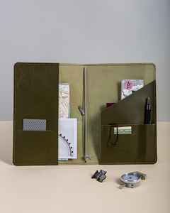 Porte-Carnet en Cuir de Luxe pour Affaires, Pliable, Rechargeable, Housse de Journal, Étui d'Écriture, Protection de Bureau NBC-0082 - Product Image 1