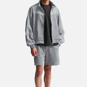 Conjunto de Pantalones Cortos y Camiseta Deportivos de Punto para Hombre OEM, Conjunto Personalizado de Secado Rápido, Poliéster/Algodón Estampado, Verano - Product Image 2