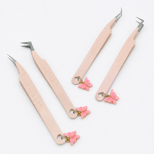 Pince à épiler pour cils en acier inoxydable personnalisée avec pointe inclinée, durable et écologique, design moderne pour les sourcils - Product Image 3