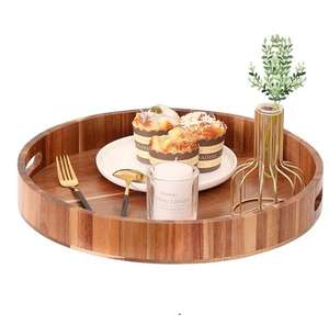 Plateau de service en bois de grande taille, forme irrégulière, durable, luxueux, classique, pour la décoration de mariage, utilisation pour les goûters et les repas - Product Image 6