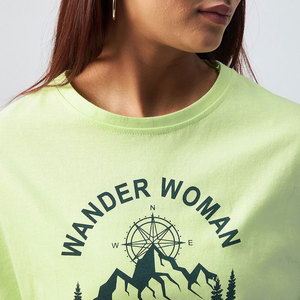 T-shirt court imprimé pour femme, style streetwear tendance, coupe ajustée, décontracté, manches courtes, personnalisation OEM, vente en gros de vêtements - Product Image 2