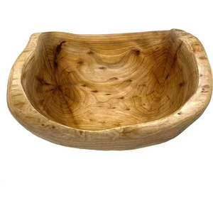 Eco-Friendly Wooden Salad Bowl Classic Style Tabletop <b>Dinnerware</b> for Food Serving Multipurpose Kitchenware - Product Image 5