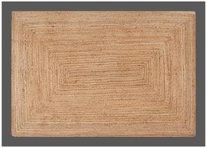 Alfombra Rectangular de Yute de Diseño, Alfombra de Fibra Natural para Sala de Estar, Color Natural, Apta para Mascotas, Lavable, Reversible, para Viajes - Product Image 4