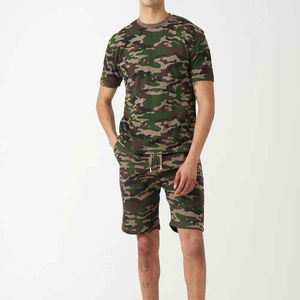 Ensemble d'été pour homme, t-shirt à manches courtes et short, 2 pièces, ensemble décontracté personnalisé, respirant, en coton, pour l'été - Product Image 4