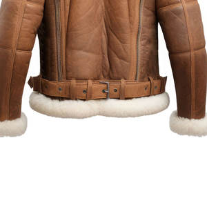 Chaqueta de lona resistente personalizada de alta calidad para hombre, con decoración de piel, a prueba de viento, transpirable, de piel de oveja y sherpa, para uso casual en invierno. - Product Image 6