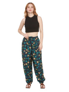 Free-Size Satin Cotton <b>Harem</b> <b>Pants</b> <b>for</b> <b>Women</b> High Comfortable Boho Digital Print Joggers Winter Baggy Loungewear Flat Breathable - Product Image 4