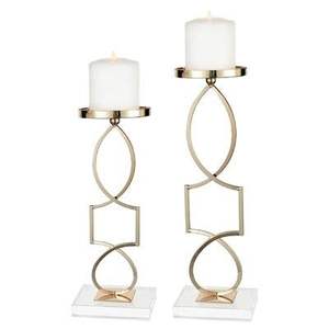 Porte-bougie minimaliste en métal de forme simple pour une décoration élégante de la maison et la mise en valeur de la table - Product Image 2