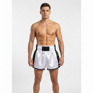 Custom Muay Thai MMA Boxing <b>Shorts</b> 100% Cotton Solid Casual Lace <b>Compression</b> - Product Image 1
