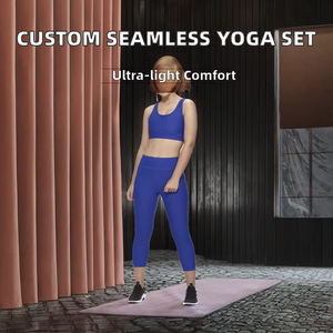 Conjunto Deportivo de Lujo de Alta Calidad, Bra Deportivo y Leggings Personalizados, 3 Piezas, Pantalones, Ropa Deportiva para Mujer, Conjuntos de Yoga para Mujer con Logotipo - Product Image 4