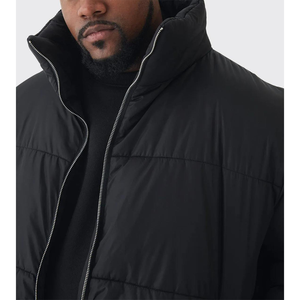 Chaqueta Acolchada Reversible para Hombre, Negra, Talla Grande, para Invierno, con Relleno Térmico - Product Image 1