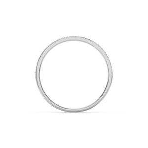 Bague de fiançailles en diamant de laboratoire Bague d'éternité en or blanc 14k de luxe Bagues fines en diamant taille brillant pour femmes hommes - Product Image 6