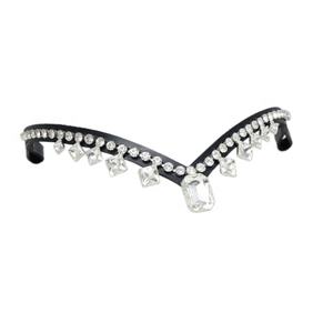 Banda para la frente de cuero de lujo de gran calidad Cadena de piedra azul Brida Premium Halters - Product Image 4